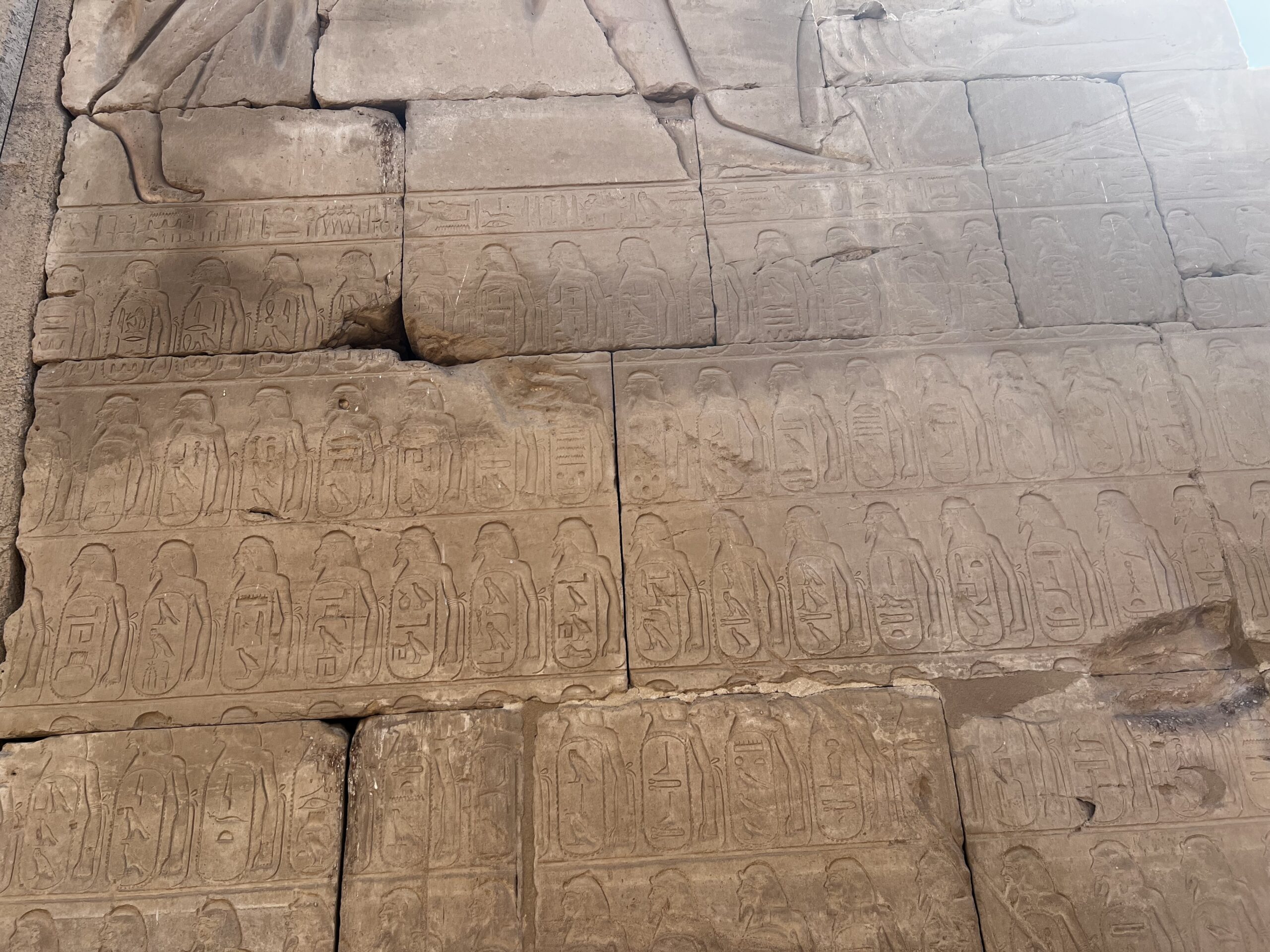 Pharaohs stomping on the Libyans, Nubians, and Palestinians they had conquered